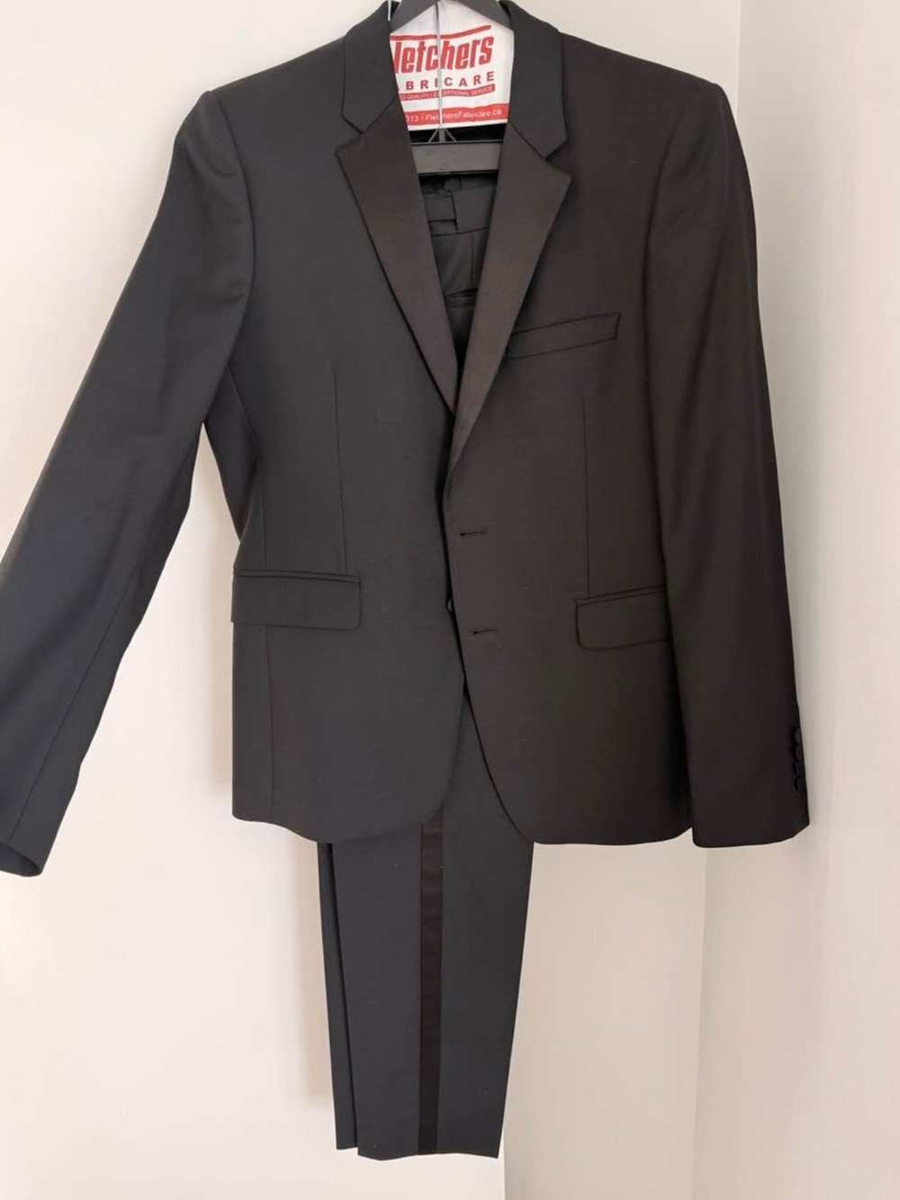 Burberry Black Satin-Trim Tuxedo Jacket & Trousers
